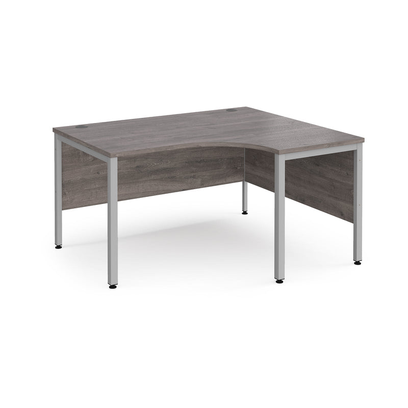 Maestro 25 Ergonomic Desk With Bench Leg - Grey Oak - NWOF