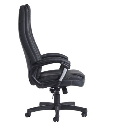 Noble High Back Managers Chair - Black Faux Leather - Flogit2us.com