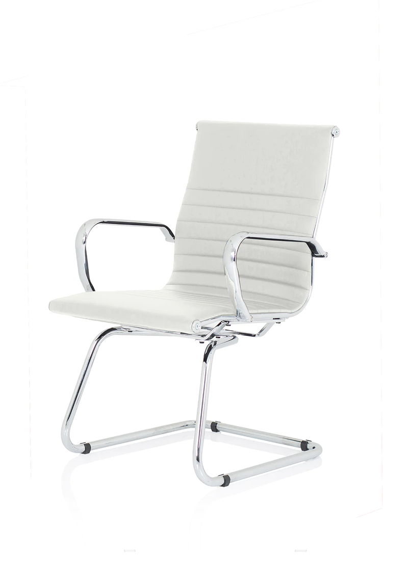 Nola Cantilever Chair - White - NWOF