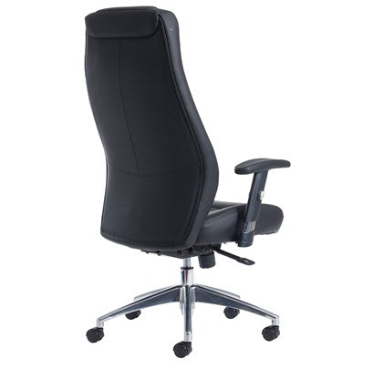 Odessa High Back Executive Chair - Black Faux Leather - Flogit2us.com