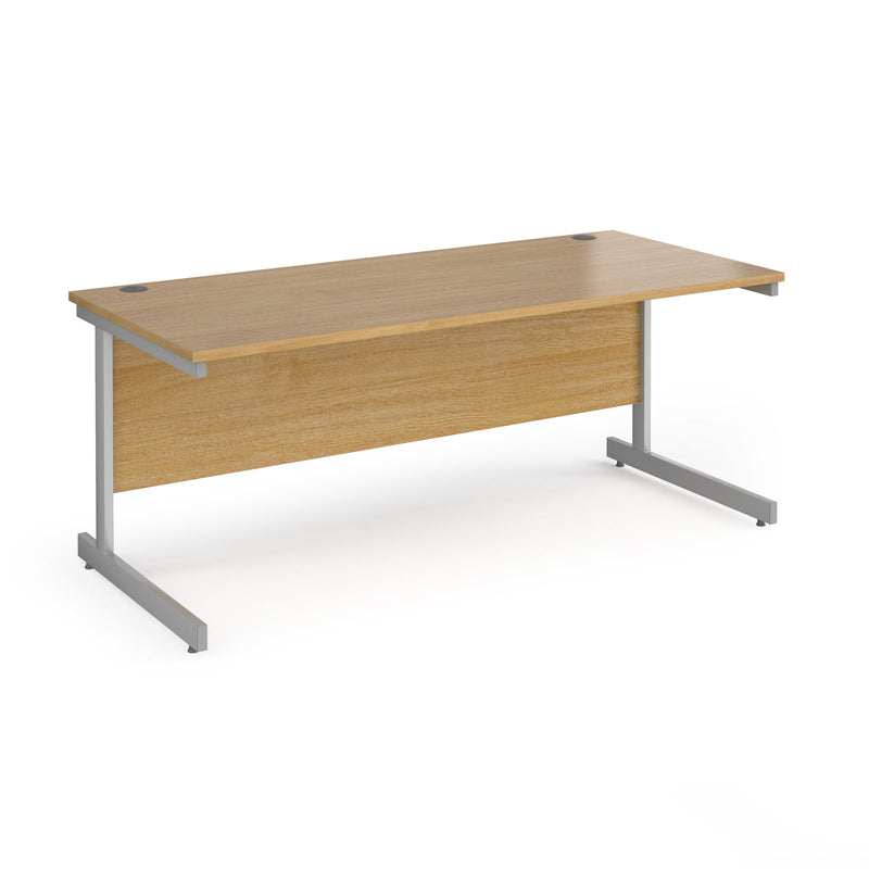 Contract 25 800mm Deep Straight Desk With Cantilever Leg - Oak - NWOF