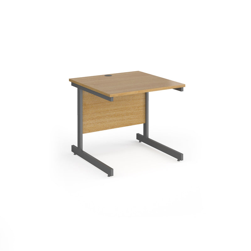 Contract 25 800mm Deep Straight Desk With Cantilever Leg - Oak - NWOF