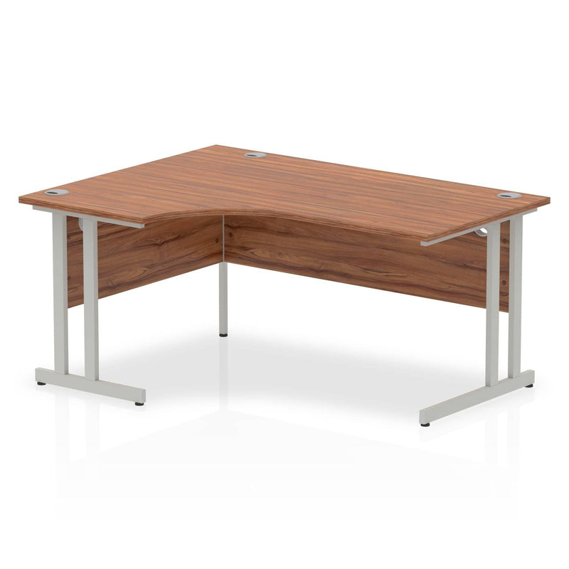 Impulse Crescent Desk With Cantilever Leg - Walnut - NWOF