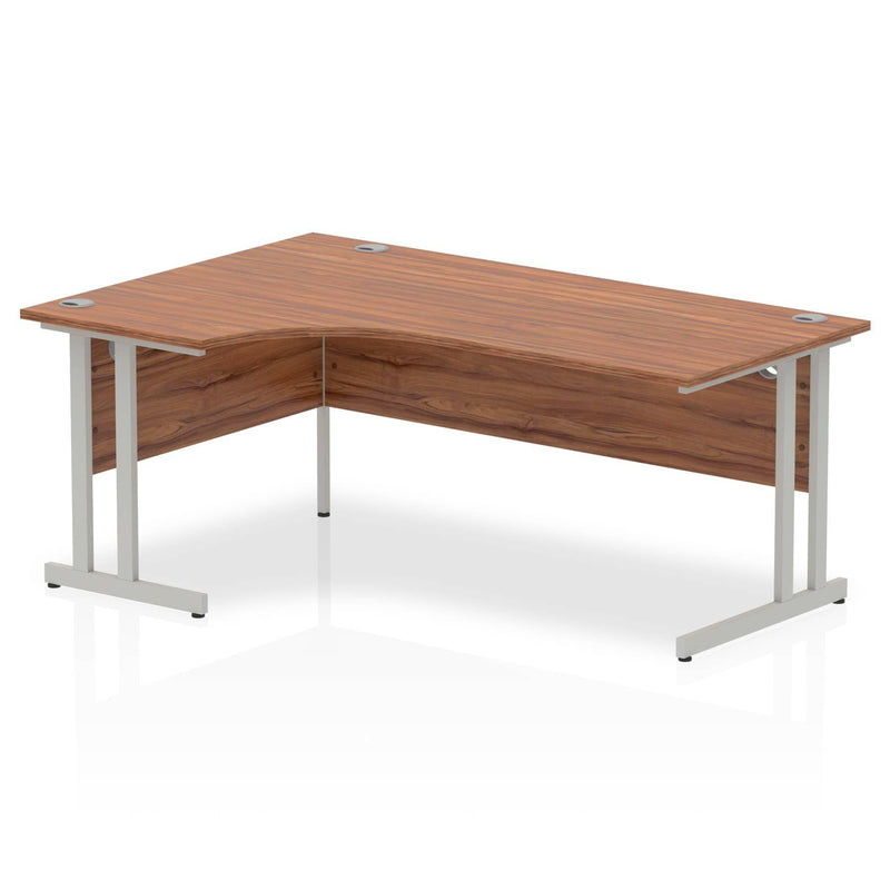Impulse Crescent Desk With Cantilever Leg - Walnut - NWOF