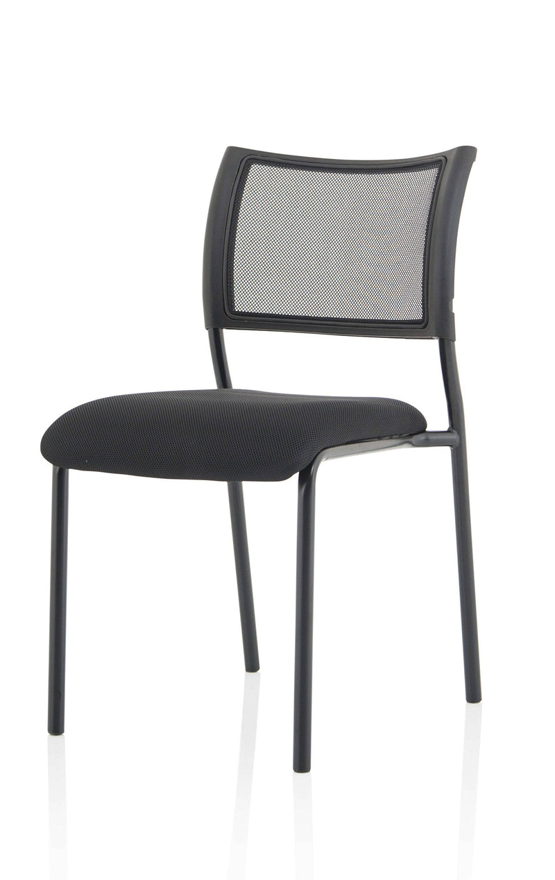 Brunswick Visitor Chair Black Fabric Without Arms Black Frame - NWOF