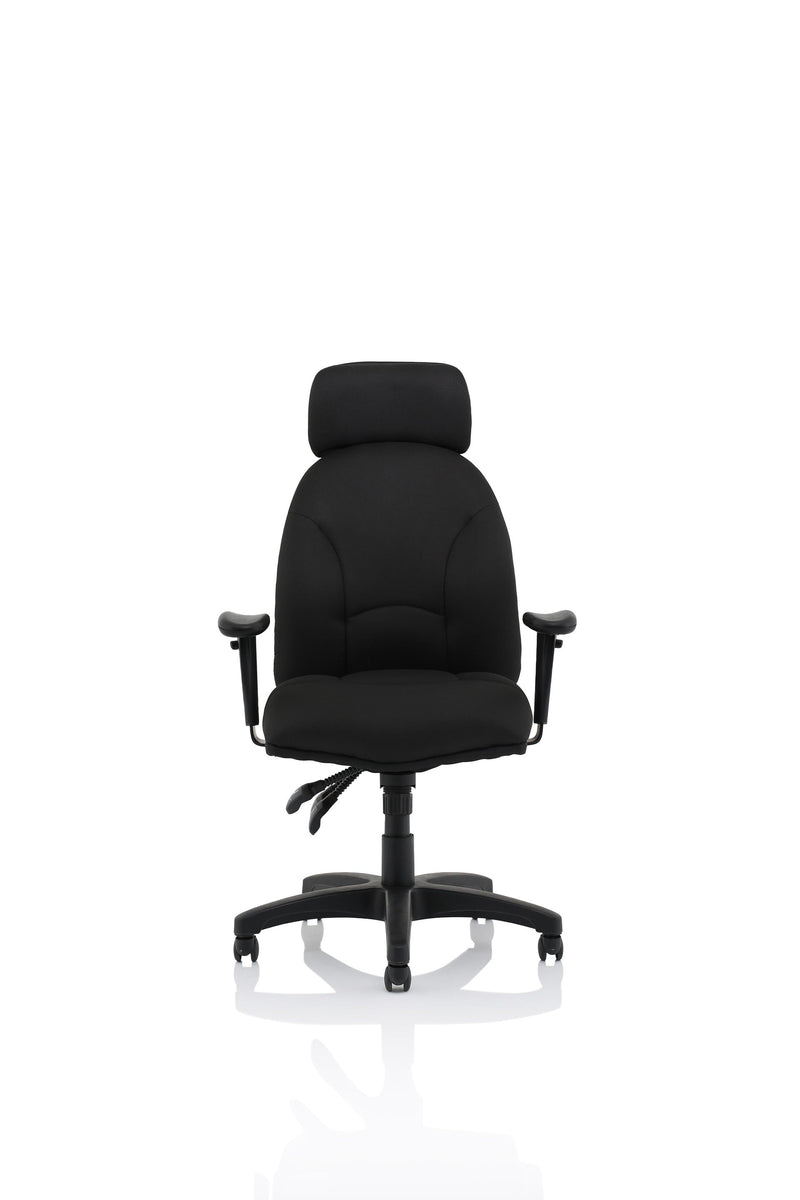 Jet Black Fabric Executive Chair - NWOF