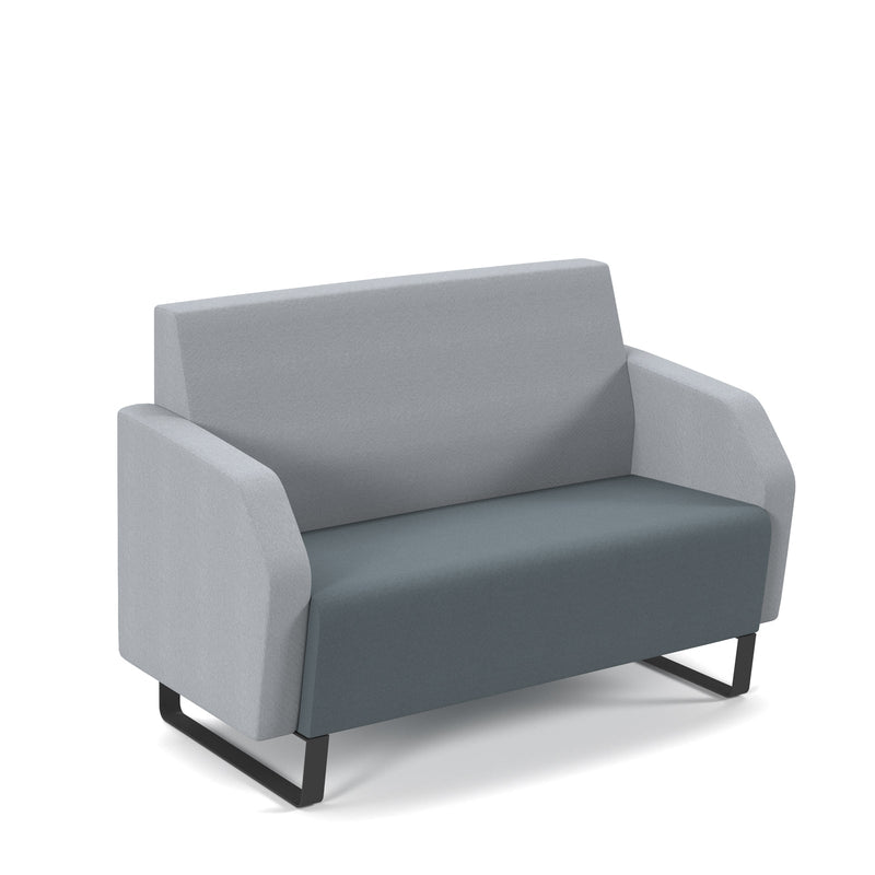 Encore² Low Back 2 Seater Sofa 1200mm Wide With Black Sled Frame - NWOF