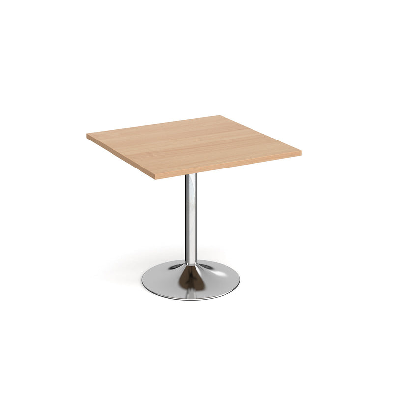 Genoa Square Dining Table With Trumpet Base 800mm - Beech - NWOF