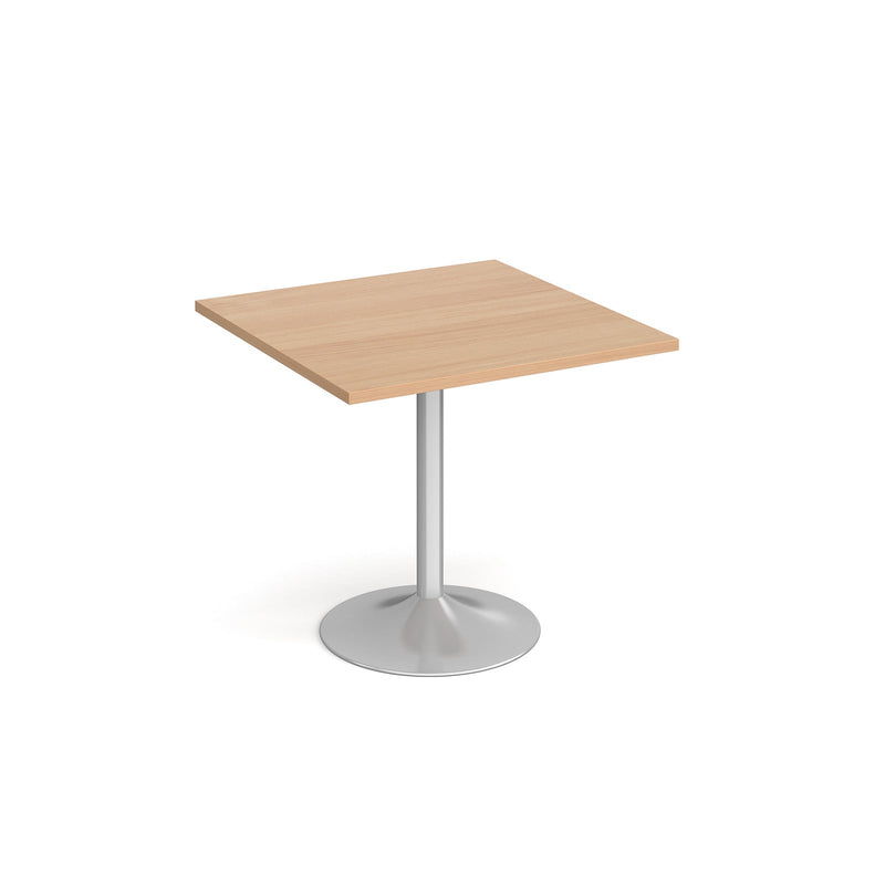 Genoa Square Dining Table With Trumpet Base 800mm - Beech - NWOF