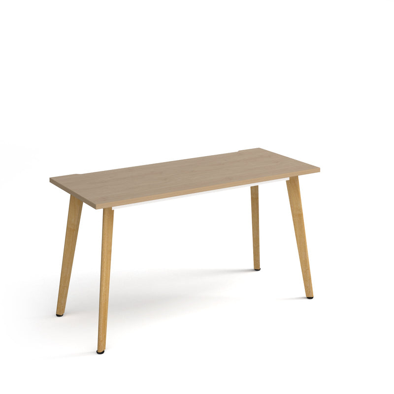 Giza Straight Desk With Wooden Legs - Kendal Oak - NWOF
