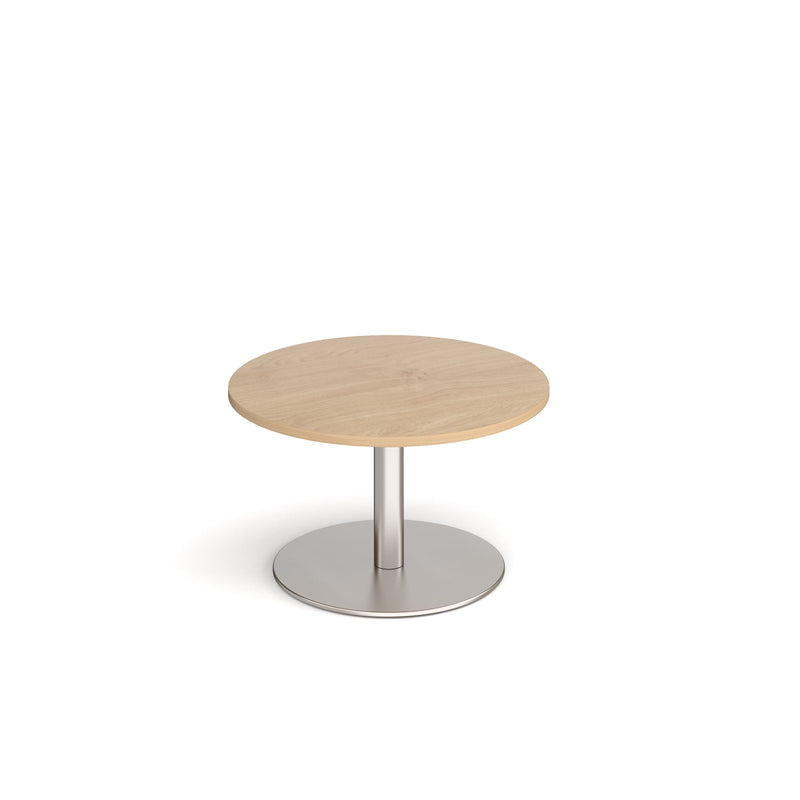 Monza Circular Coffee Table With Flat Round Base 800mm - Kendal Oak - NWOF