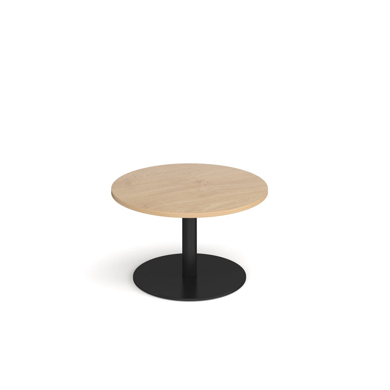 Monza Circular Coffee Table With Flat Round Base 800mm - Kendal Oak - NWOF