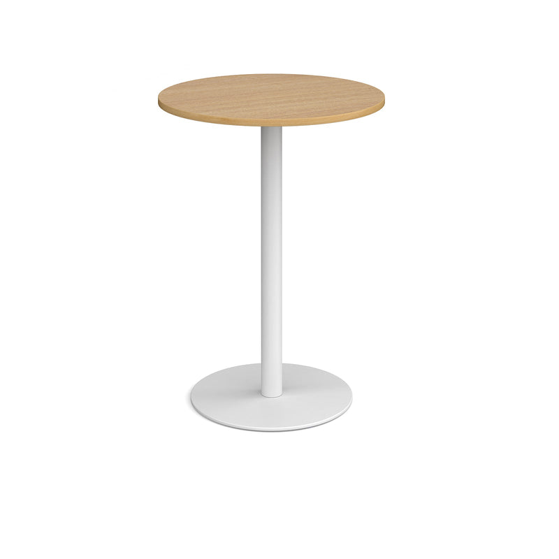 Monza Circular Poseur Table With Flat Round Base 800mm - Oak - NWOF