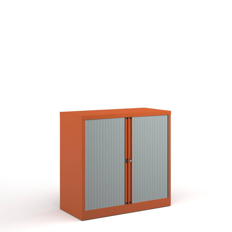 Bisley Systems Tambour Cupboard - Orange - NWOF
