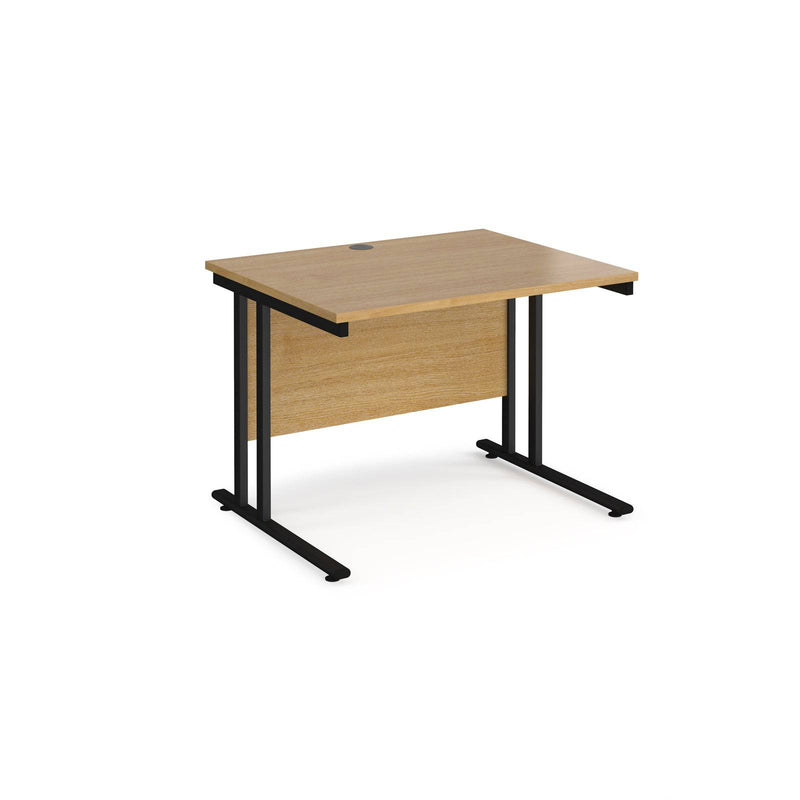 Maestro 25 800mm Deep Straight Desk With Cantilever Leg - Oak - NWOF