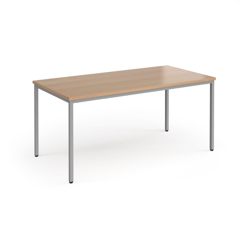 Flexi 25 Rectangular Table With Silver Frame - Beech - NWOF