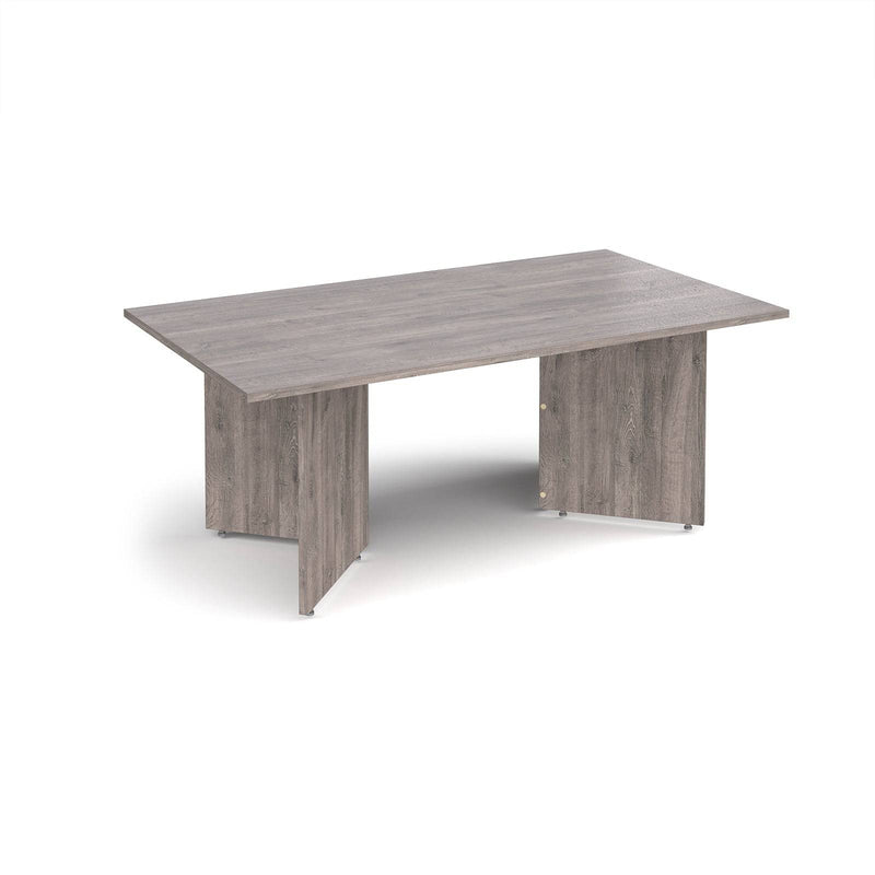 Arrow Head Leg Rectangular Boardroom Table - Grey Oak - NWOF
