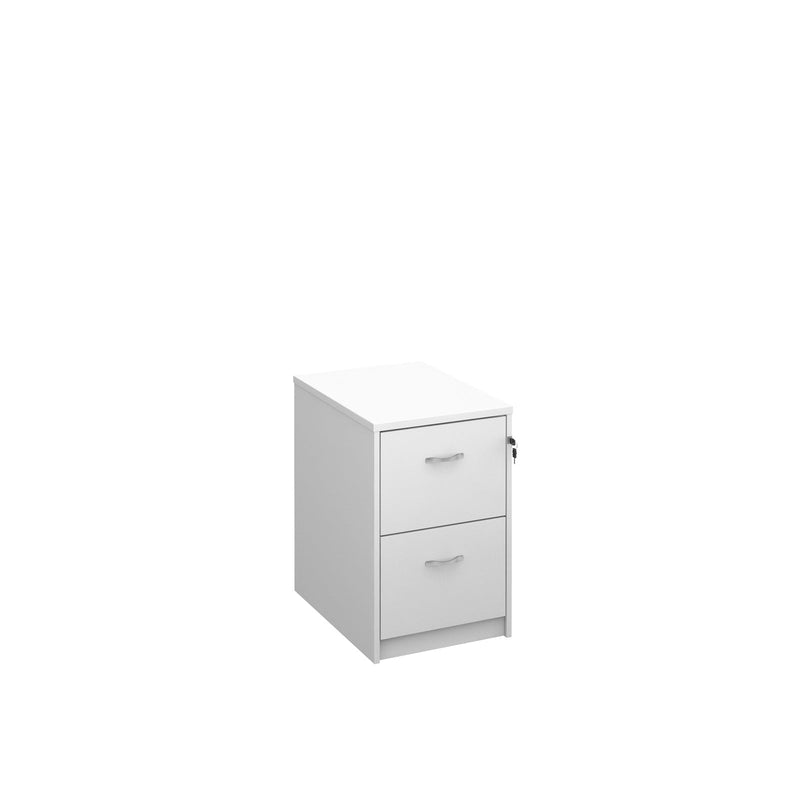 Universal Wooden Filing Cabinet With Silver Handles - White - NWOF