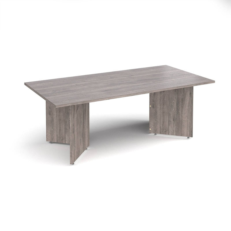 Arrow Head Leg Rectangular Boardroom Table - Grey Oak - NWOF