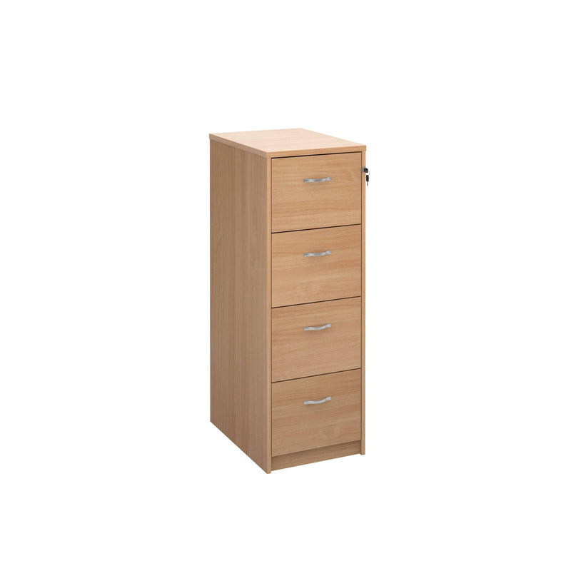 Universal Wooden Filing Cabinet With Silver Handles - Beech - NWOF