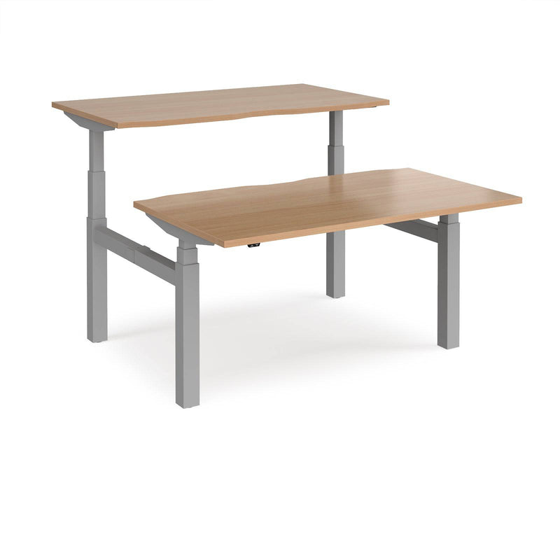 Elev8 Touch Sit-Stand Back-To-Back Desks - 1400mm - NWOF