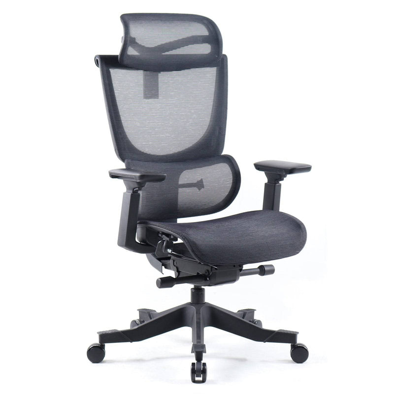 Elise Black Mesh Back Operator Chair With Headrest And Black Mesh Seat - NWOF