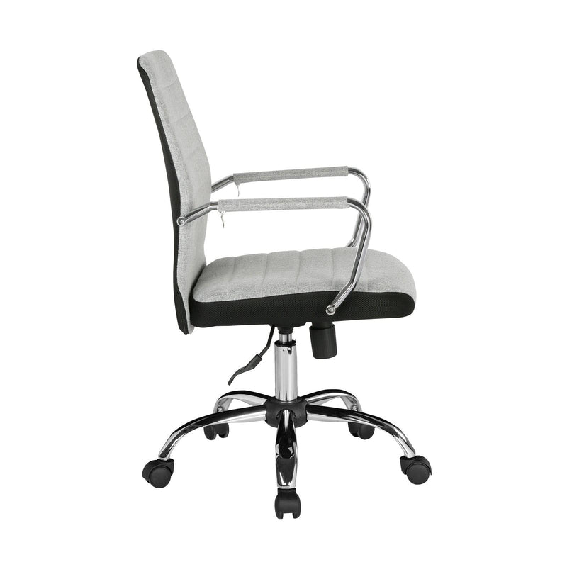 Tempo High Back Fabric Operators Chair With Mesh Trim - Grey - NWOF