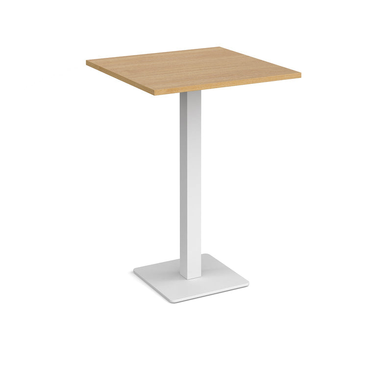 Brescia Square Poseur Table With Flat Square Base 800mm - Oak - NWOF