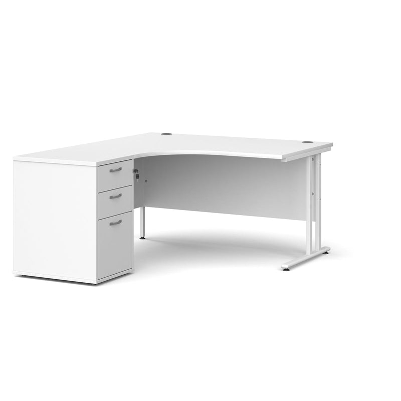 Maestro 25 Ergonomic Desk & Desk High Pedestal Bundle - 1400mm - NWOF
