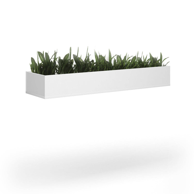 Wooden Planter 1600mm For Side-By-Side Wooden Lockers - White - NWOF