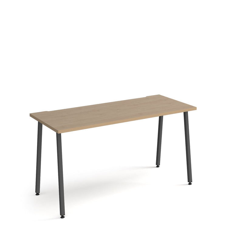 Sparta Straight Desk With A-Frame Legs - Kendal Oak - NWOF