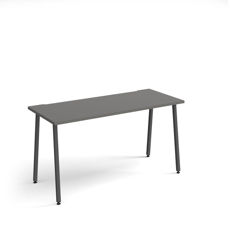 Sparta Straight Desk With A-Frame Legs - Onyx Grey - NWOF