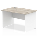 Impulse 800mm Deep Straight Desk With Panel Leg - Grey Oak - NWOF