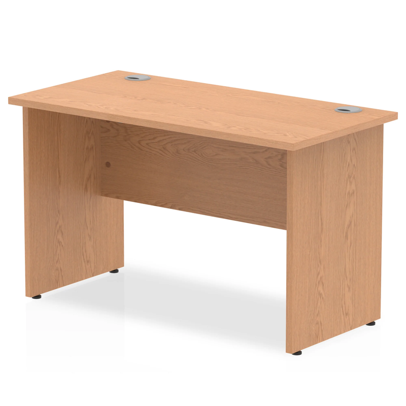 Impulse 600mm Deep Straight Desk With Panel Leg - Oak - NWOF