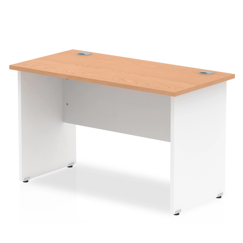 Impulse 600mm Deep Straight Desk With Panel Leg - Oak - NWOF