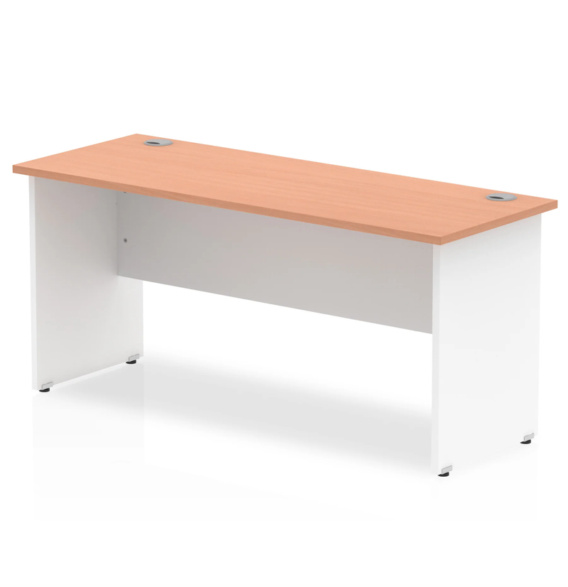 Impulse 600mm Deep Straight Desk With Panel Leg - Beech - NWOF