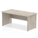 Impulse 800mm Deep Straight Desk With Panel Leg - Grey Oak - NWOF