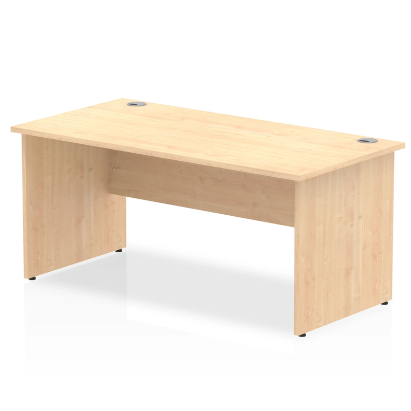 Impulse 800mm Deep Straight Desk With Panel Leg - Maple - NWOF