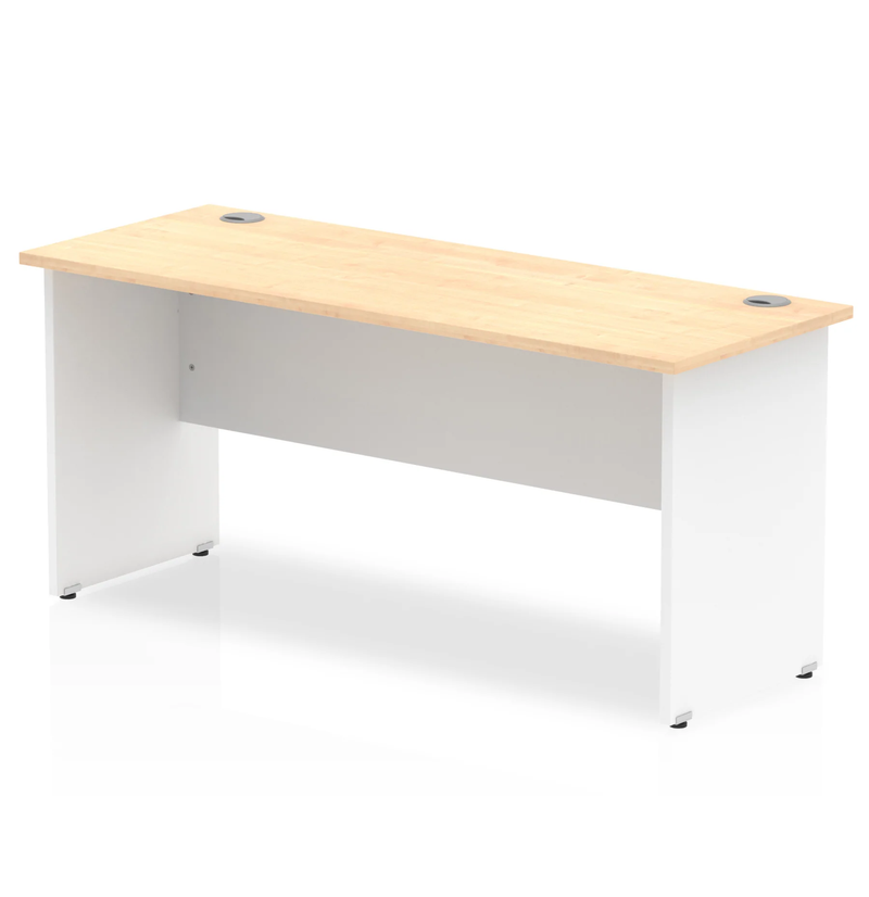 Impulse 600mm Deep Straight Desk With Panel Leg - Maple - NWOF