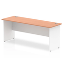 Impulse 600mm Deep Straight Desk With Panel Leg - Beech - NWOF