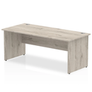 Impulse 800mm Deep Straight Desk With Panel Leg - Grey Oak - NWOF