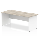 Impulse 800mm Deep Straight Desk With Panel Leg - Grey Oak - NWOF
