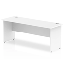 Impulse 600mm Deep Straight Desk With Panel Leg - White - NWOF