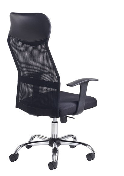 Aurora High Back Mesh Operators Chair - Black - Flogit2us.com