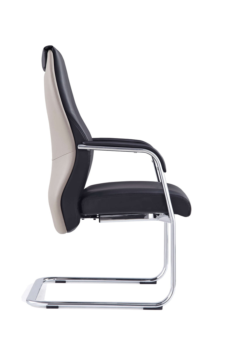 Mien Black & Mink Executive Leather Cantilever Chair - NWOF