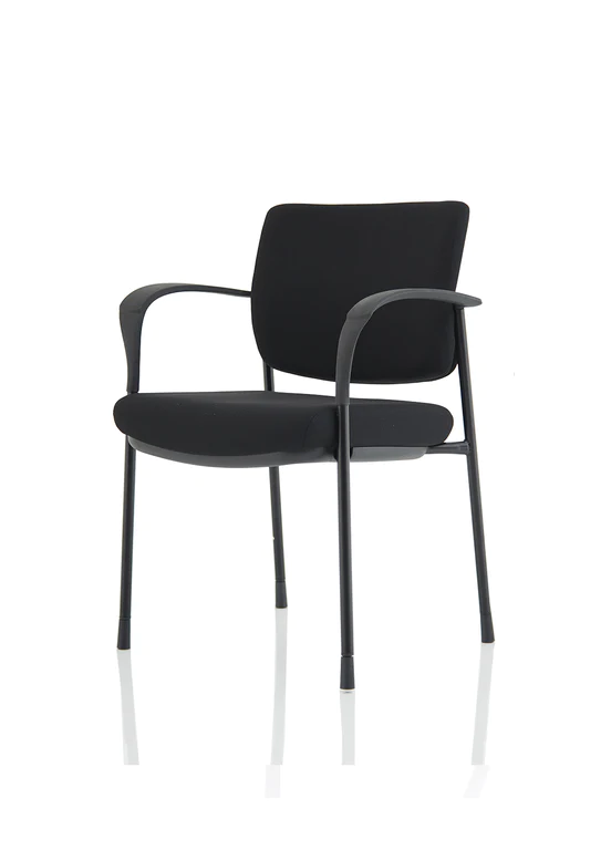 Brunswick Deluxe Visitor Chair With Arms & Black Frame - NWOF