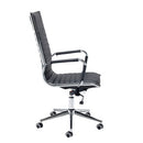 Bari High Back Executive Chair - Black Faux Leather - Flogit2us.com