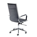 Bari High Back Executive Chair - Black Faux Leather - Flogit2us.com