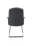Bella Cantilever Chair - Black Leather - NWOF