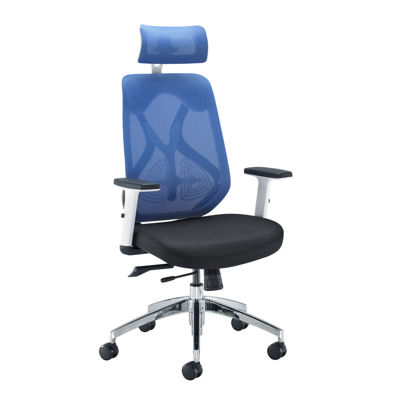 Maldini High Back Mesh Chair - Blue - NWOF